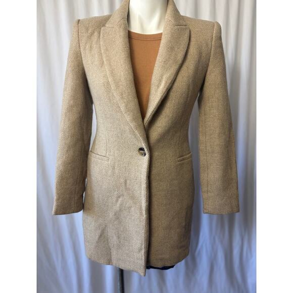 Zara Jackets & Blazers - Zara Wool Blend Fitted Jacket - Size XS